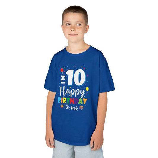 Kids Birthday Tee, Fun Birthday Shirt for Kids, 10th Birthday Party Gift, Colorful Celebration Top, Playful Kidswear