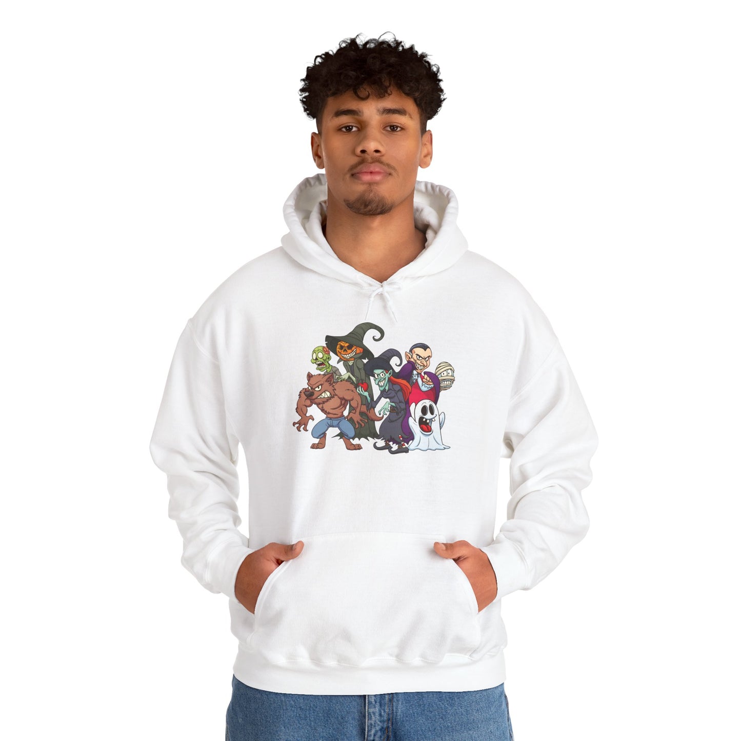 Spooky Cartoon Characters Unisex Hoodie, Halloween Sweatshirt, Graphic Tee, Fall Fashion, Gift for Fans