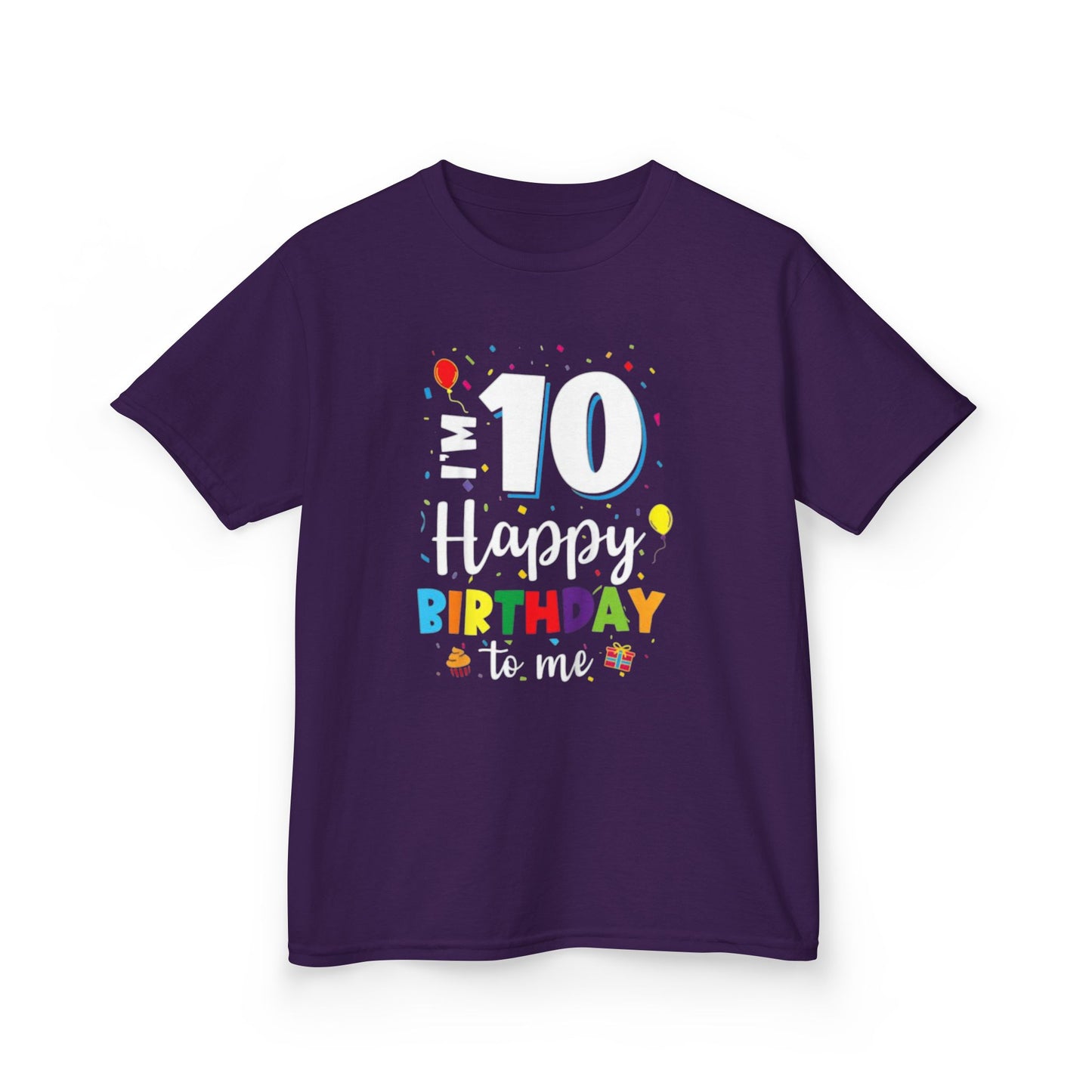 Kids Birthday Tee, Fun Birthday Shirt for Kids, 10th Birthday Party Gift, Colorful Celebration Top, Playful Kidswear