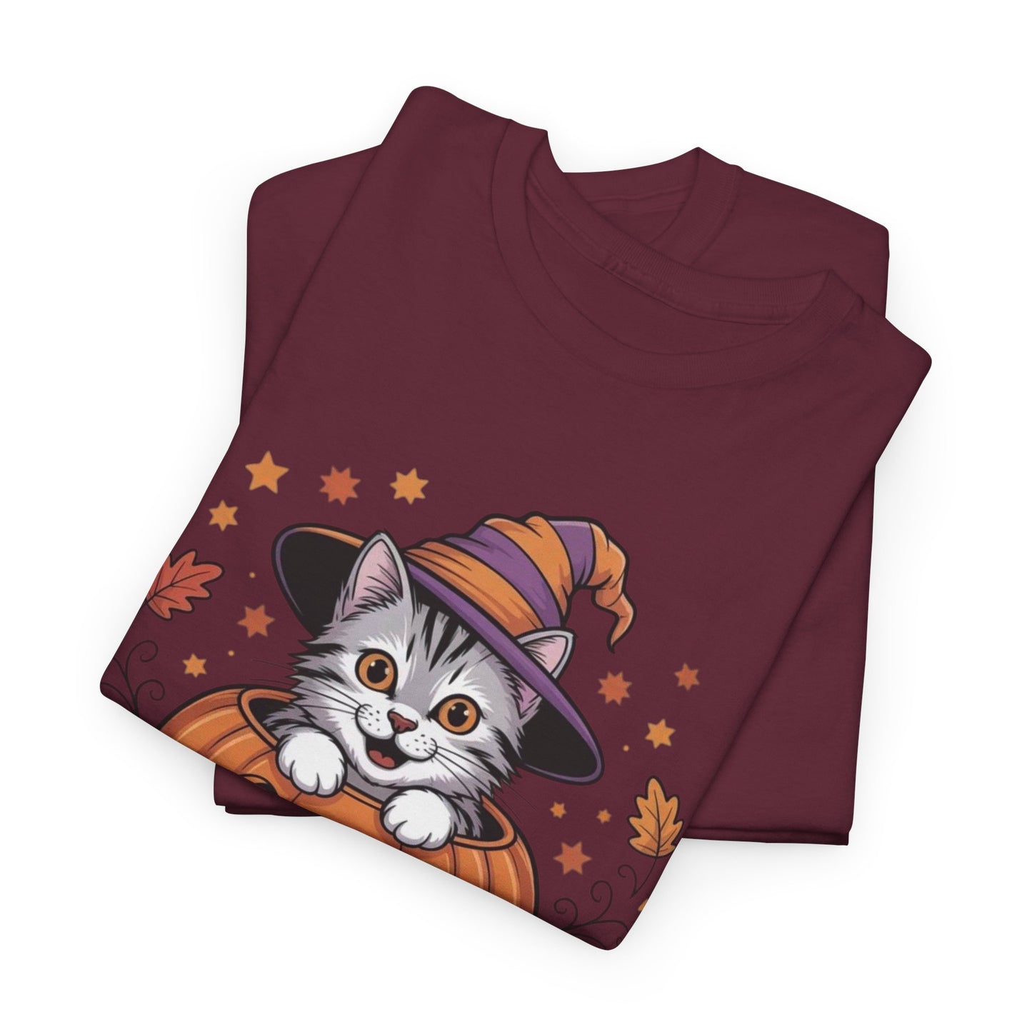 Pumpkin Spice Cat Tee - Cozy Fall T-Shirt, Halloween Shirt, Autumn Fashion, Cat Lover Gift, Cute Graphic Tee