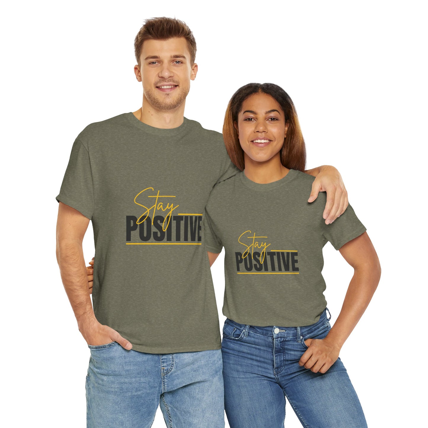 Stay Positive Unisex Tee, Motivational T-Shirt, Inspirational Apparel, Gift for Friends, Positive Vibes Shirt