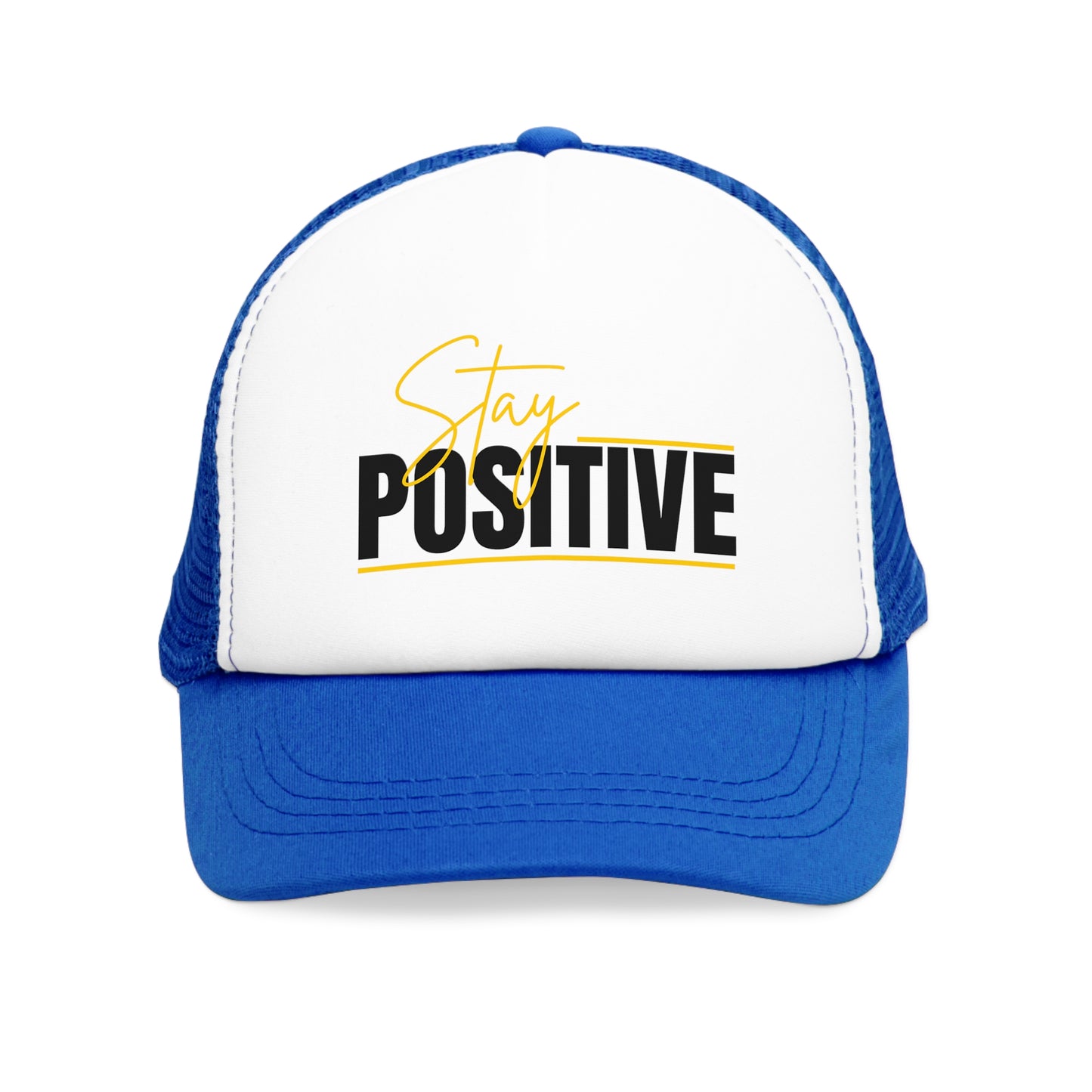 Stay Positive Mesh Cap | Inspirational Trucker Hat, Motivational Gift, Outdoor Wear, Summer Accessory, Positive Vibes