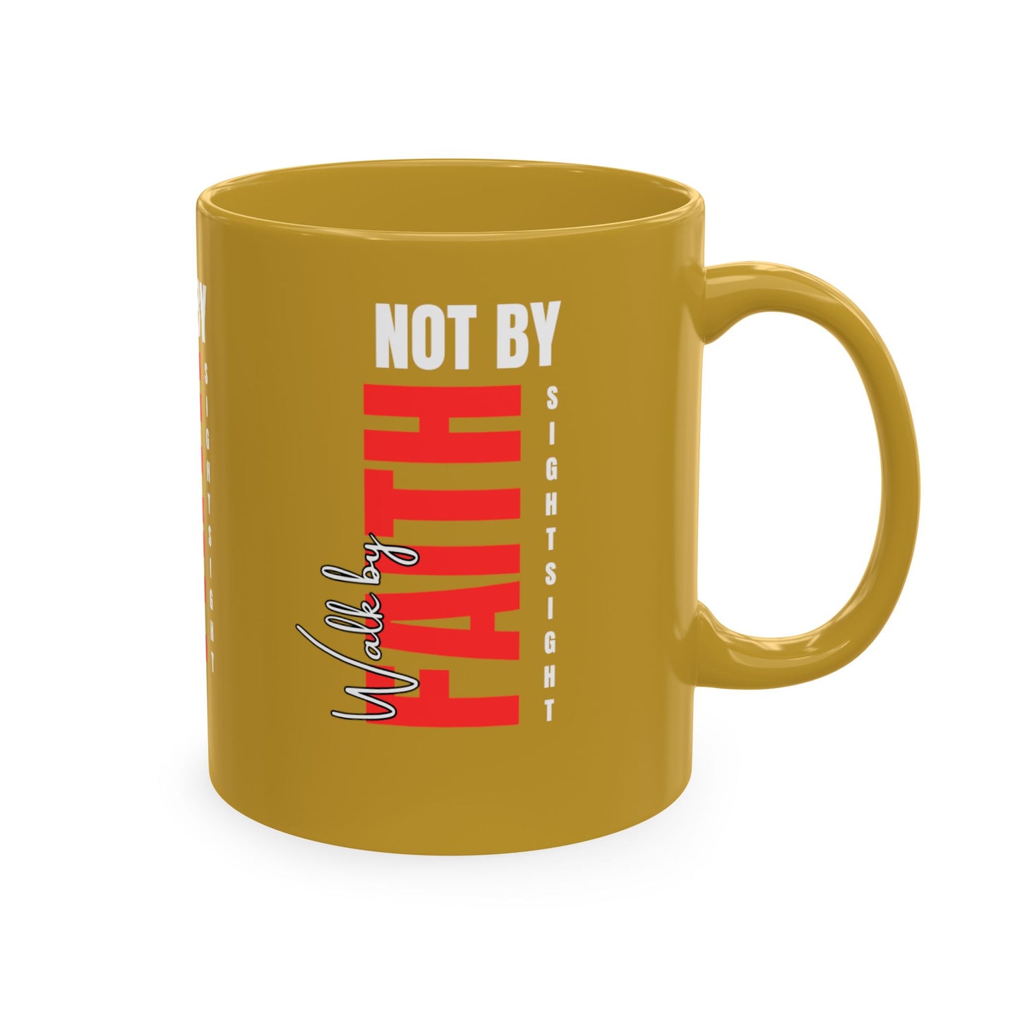 Walk by faith not by sight coffee mug . Traditional Ceramic Mug