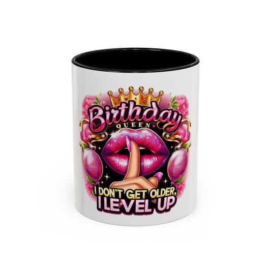 Birthday Queen Coffee Mug - Sassy Gift for Her, Fun Birthday Mug, Level Up Your Morning, Perfect for Celebrations, Unique Drinkware
