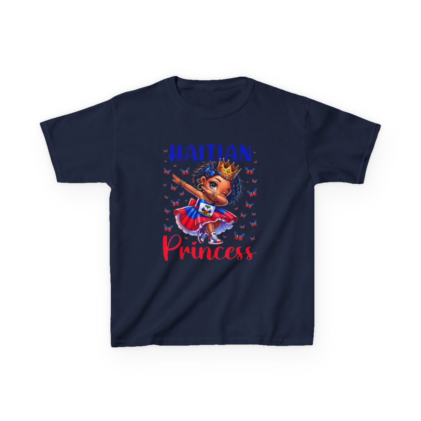 Haitian Princess Kids Tee, Kids Cotton T-Shirt, Birthday Gift, Cultural Pride Shirt, Toddler Graphic Tee, Kids Fashion Tee, Summer Shirt