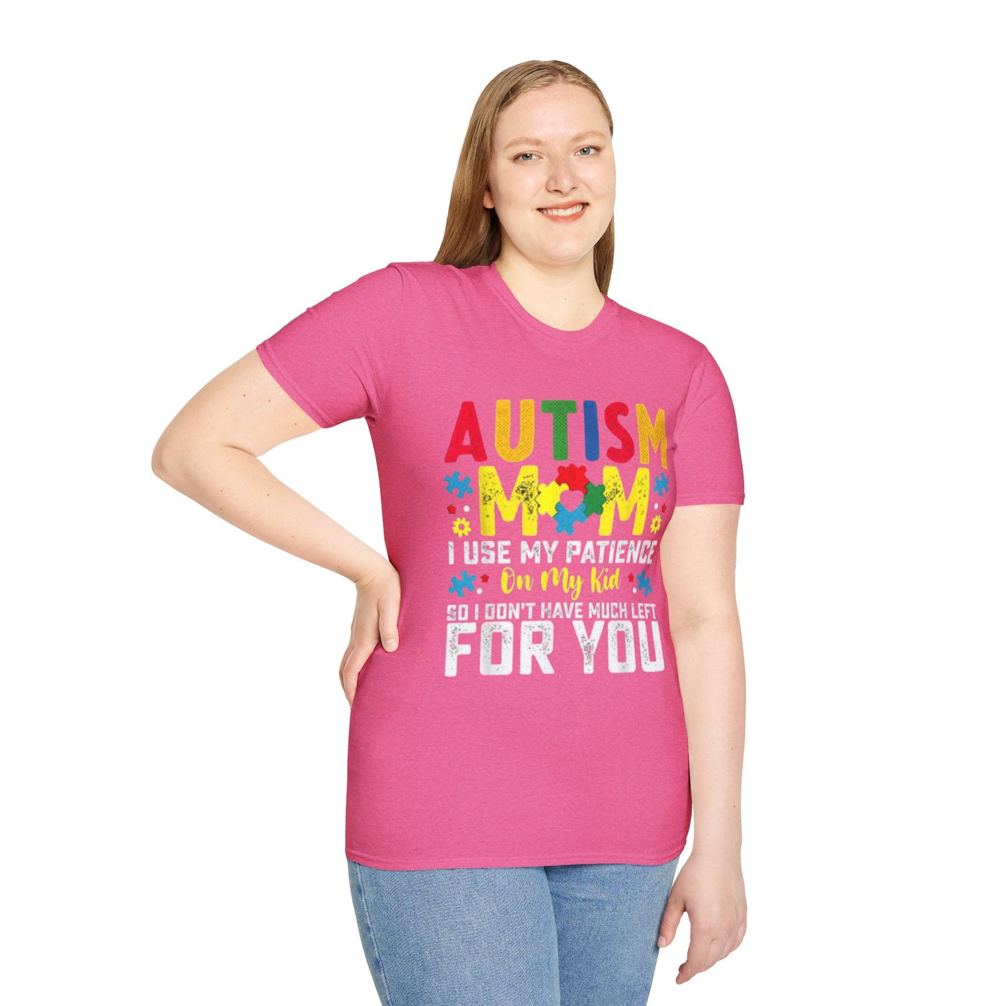 Autism Mom T-Shirt, Unisex Softstyle Tee for Mothers, Perfect Gift for Autism Awareness, Casual Family Wear, Comfortable Autism [...]