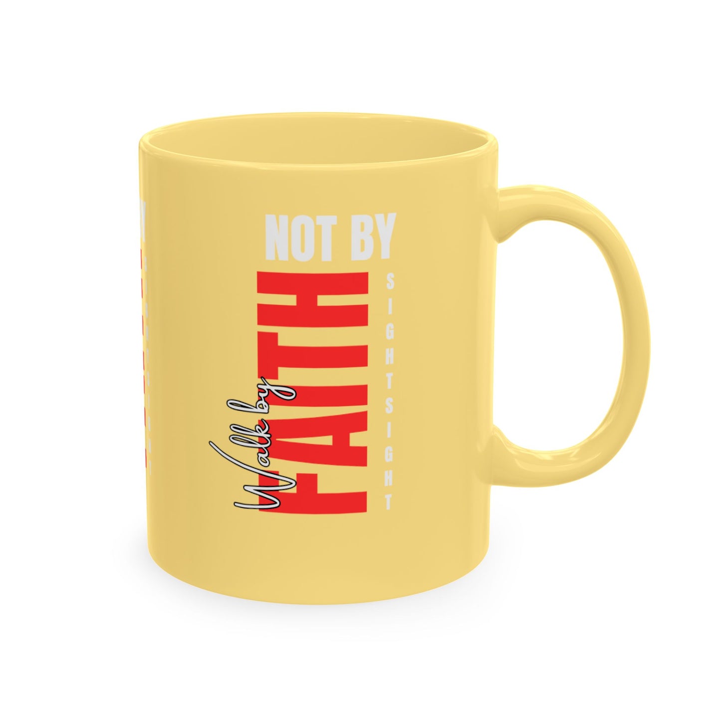 Walk by faith not by sight coffee mug . Traditional Ceramic Mug