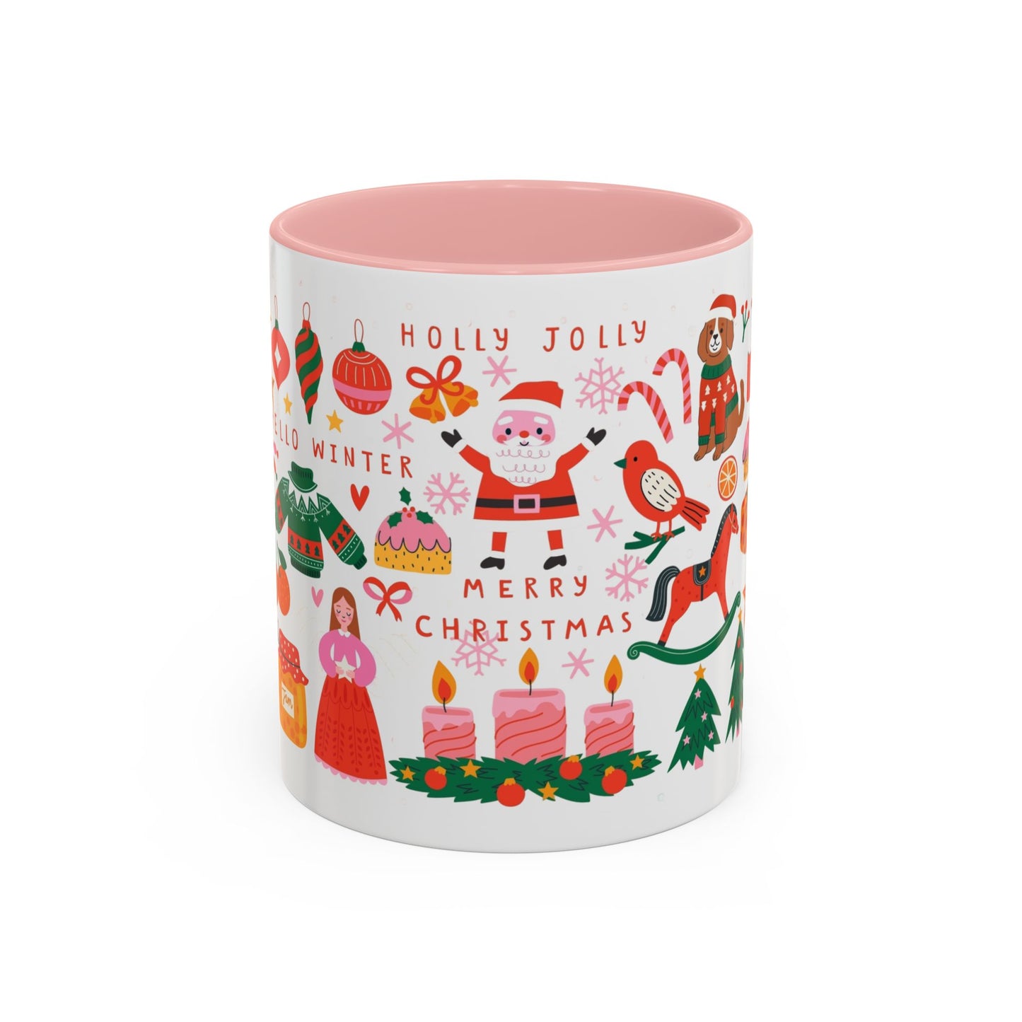 Festive Holiday Coffee Mug, Merry Christmas Mug, Winter Drinkware, Cute Santa Cup, Gift for Coffee Lovers, Holiday Decor