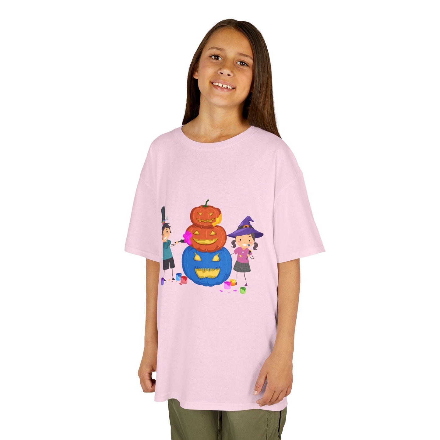 Kids Halloween Tee with Pumpkin Design, Fun Kids Shirt, Halloween Costume Top, Trick or Treat Tee, Spooky Season Apparel, Kid's Party Outfit