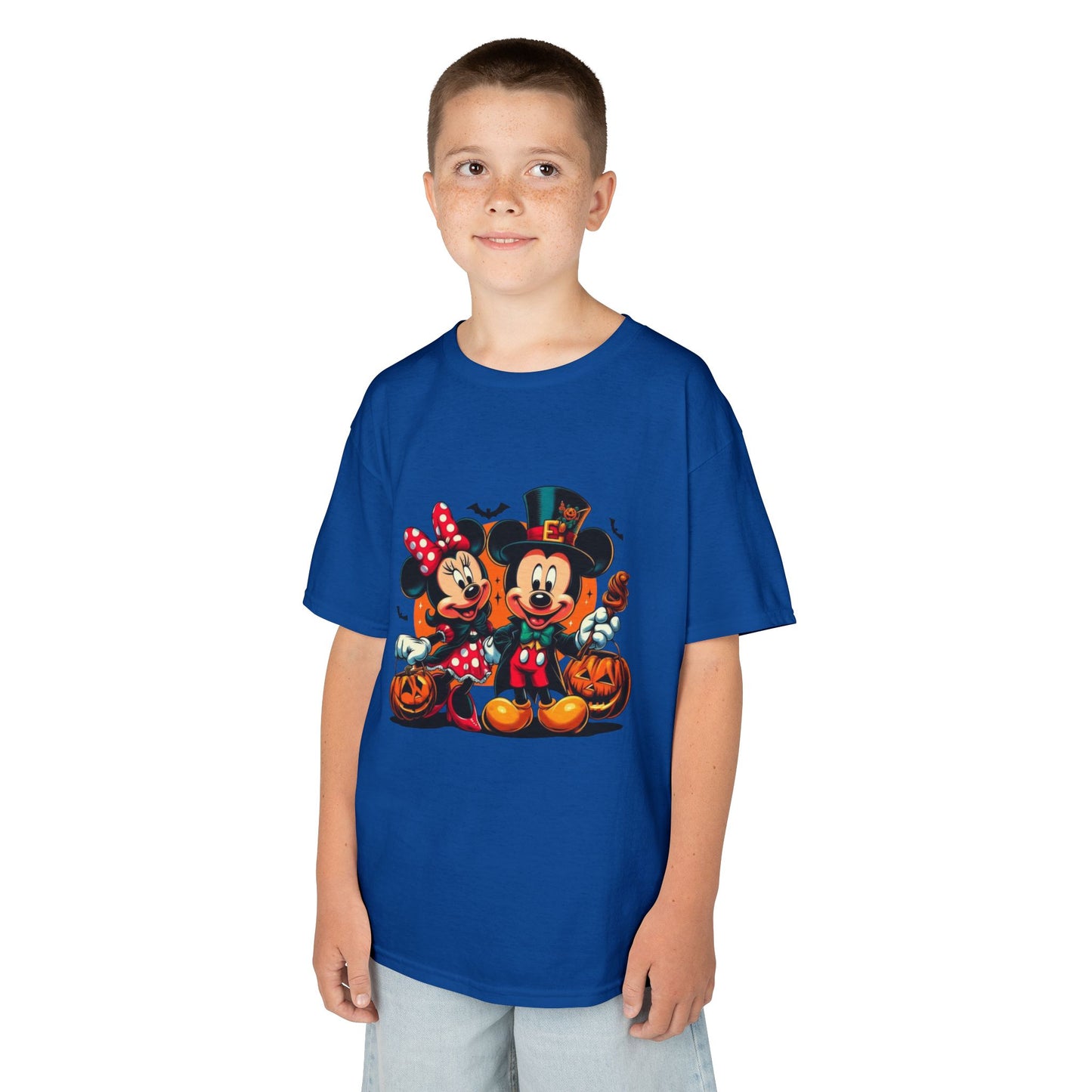 Mickey & Minnie Halloween Kids Tee, Spooky T-Shirt, Pumpkin Costume Top, Trick or Treat Shirt, Fun Kids Halloween Apparel