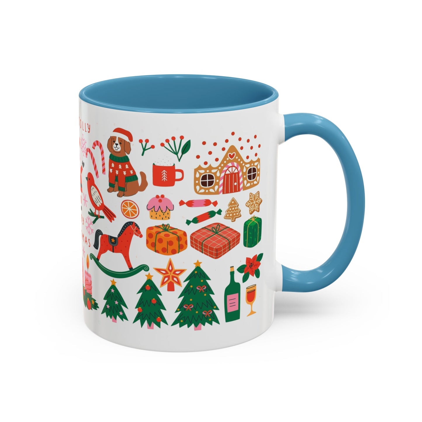 Festive Holiday Coffee Mug, Merry Christmas Mug, Winter Drinkware, Cute Santa Cup, Gift for Coffee Lovers, Holiday Decor