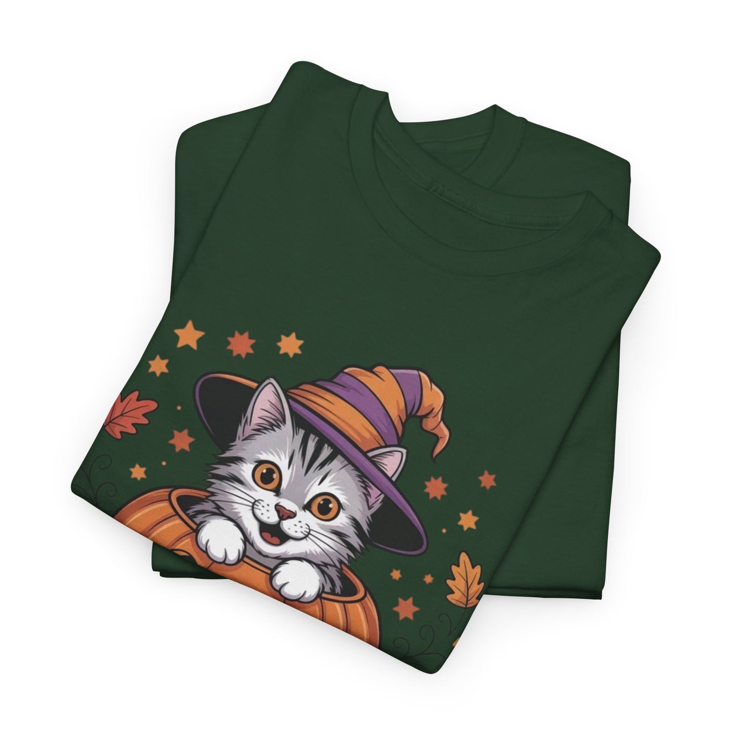 Pumpkin Spice Cat Tee - Cozy Fall T-Shirt, Halloween Shirt, Autumn Fashion, Cat Lover Gift, Cute Graphic Tee