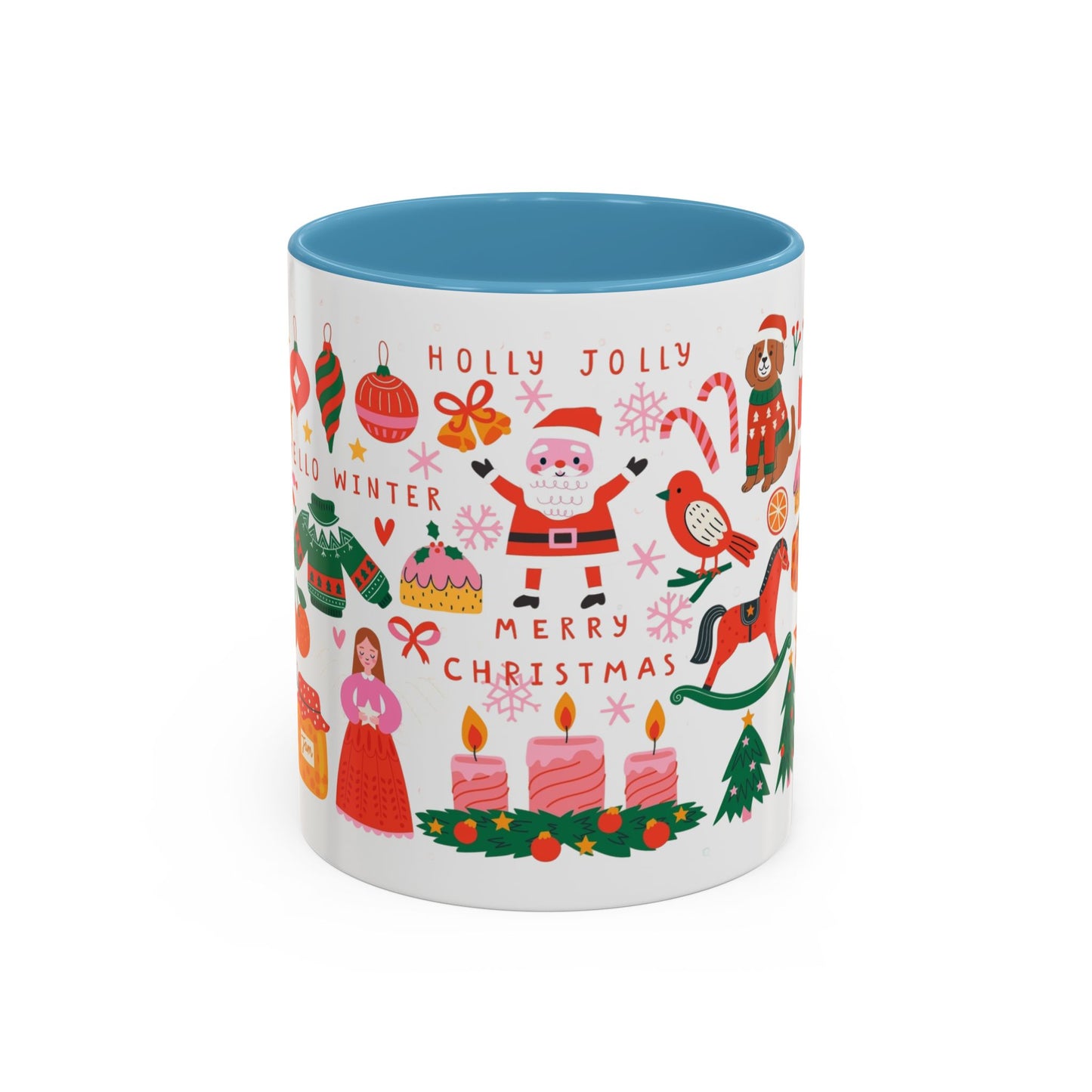 Festive Holiday Coffee Mug, Merry Christmas Mug, Winter Drinkware, Cute Santa Cup, Gift for Coffee Lovers, Holiday Decor