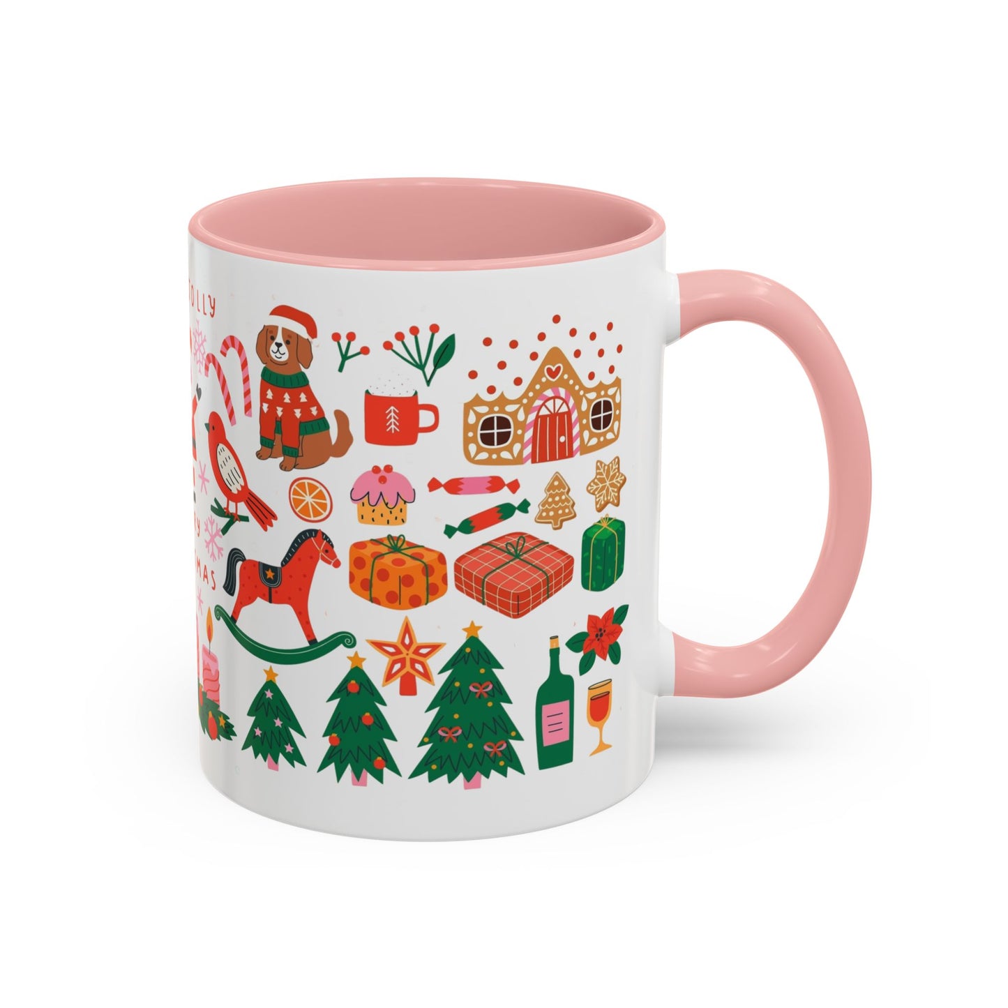 Festive Holiday Coffee Mug, Merry Christmas Mug, Winter Drinkware, Cute Santa Cup, Gift for Coffee Lovers, Holiday Decor