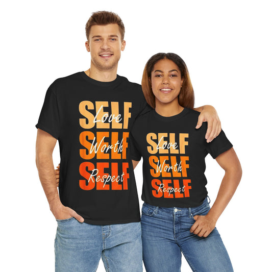 Motivational Unisex Tee: Love Self Worth Respect, Positive Affirmation T-Shirt, Gift for Encouragement, Self-Care Apparel, [...]