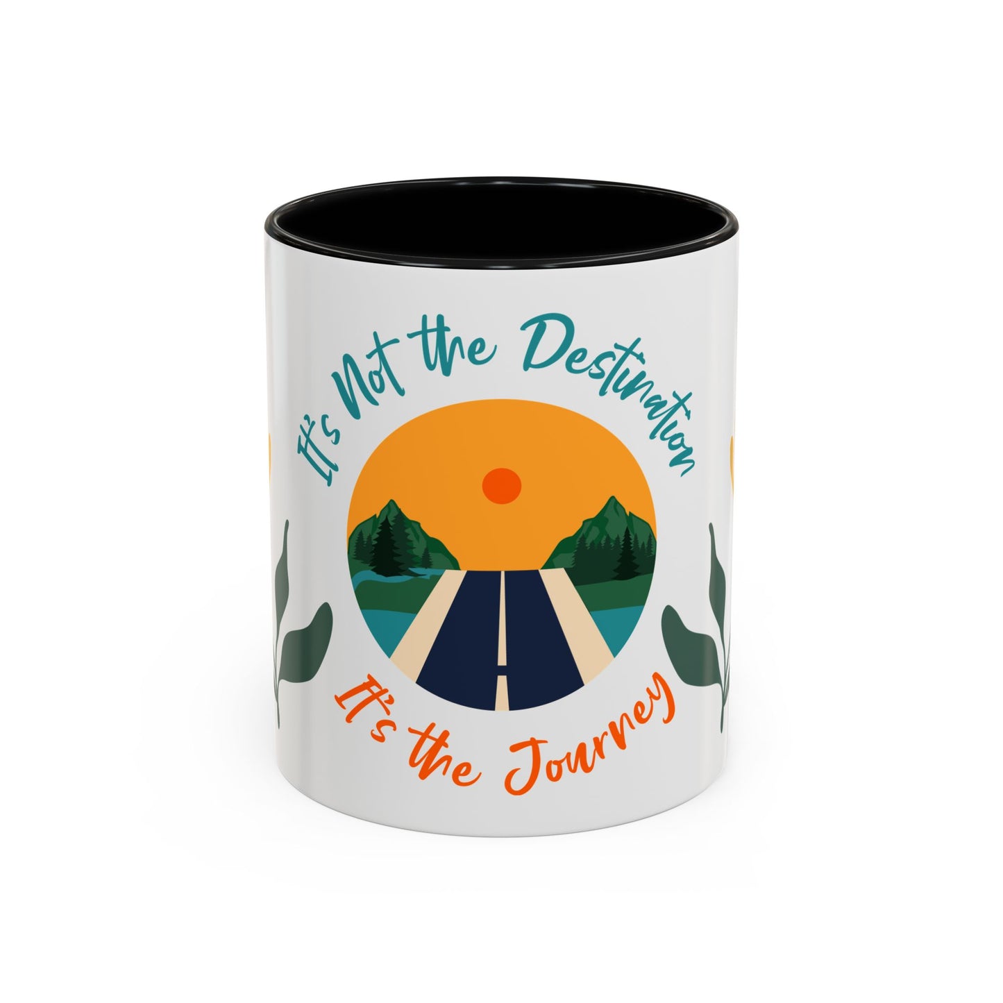 Journey Coffee Mug - Inspirational Accent Mug for Travelers, Road Trip Gift, Motivational Drinkware, Adventure Mug, Nature Coffee Cup
