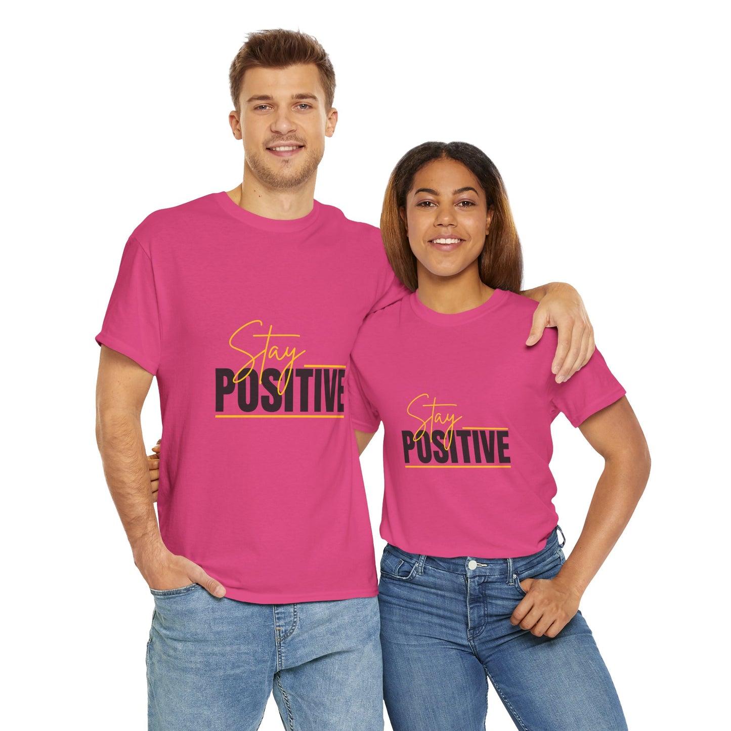 Stay Positive Unisex Tee, Motivational T-Shirt, Inspirational Apparel, Gift for Friends, Positive Vibes Shirt