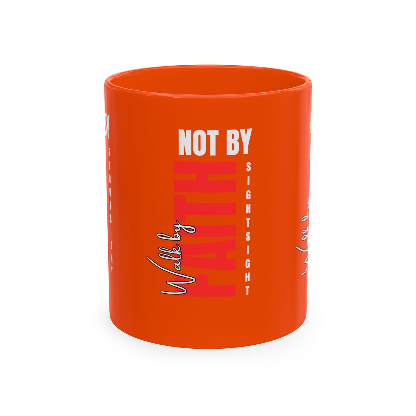 Walk by faith not by sight coffee mug . Traditional Ceramic Mug