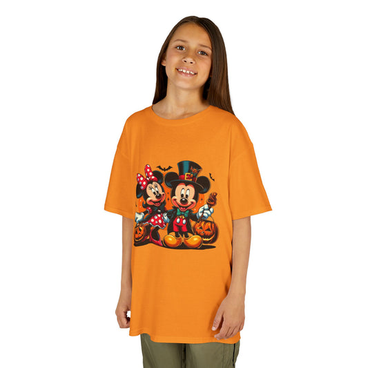Mickey & Minnie Halloween Kids Tee, Spooky T-Shirt, Pumpkin Costume Top, Trick or Treat Shirt, Fun Kids Halloween Apparel