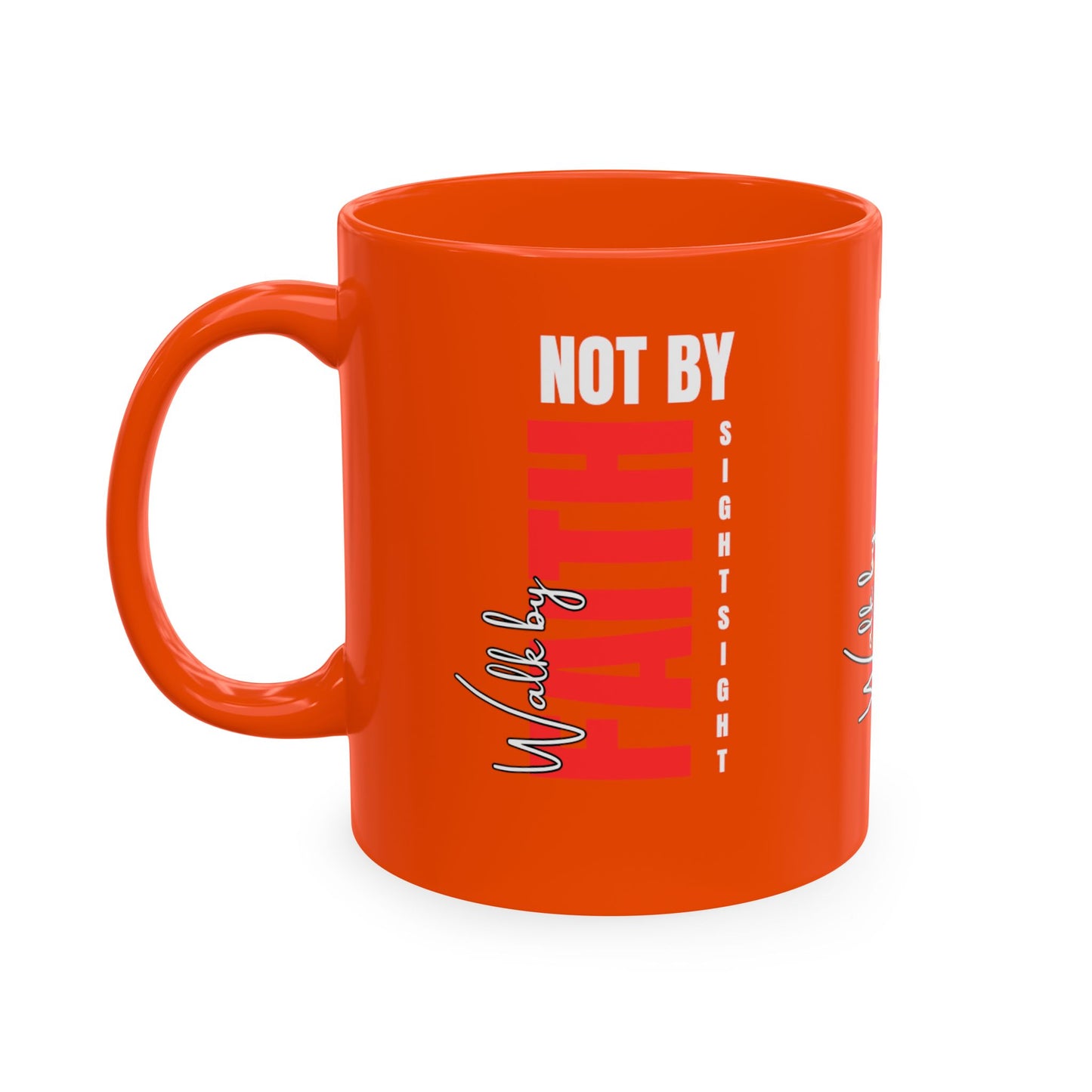 Walk by faith not by sight coffee mug . Traditional Ceramic Mug