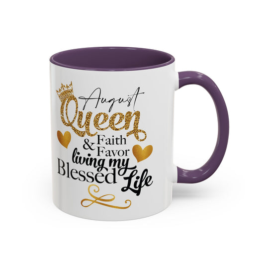 August Queen Birthday Mugs, Accent Coffee Mug (11, 15oz)