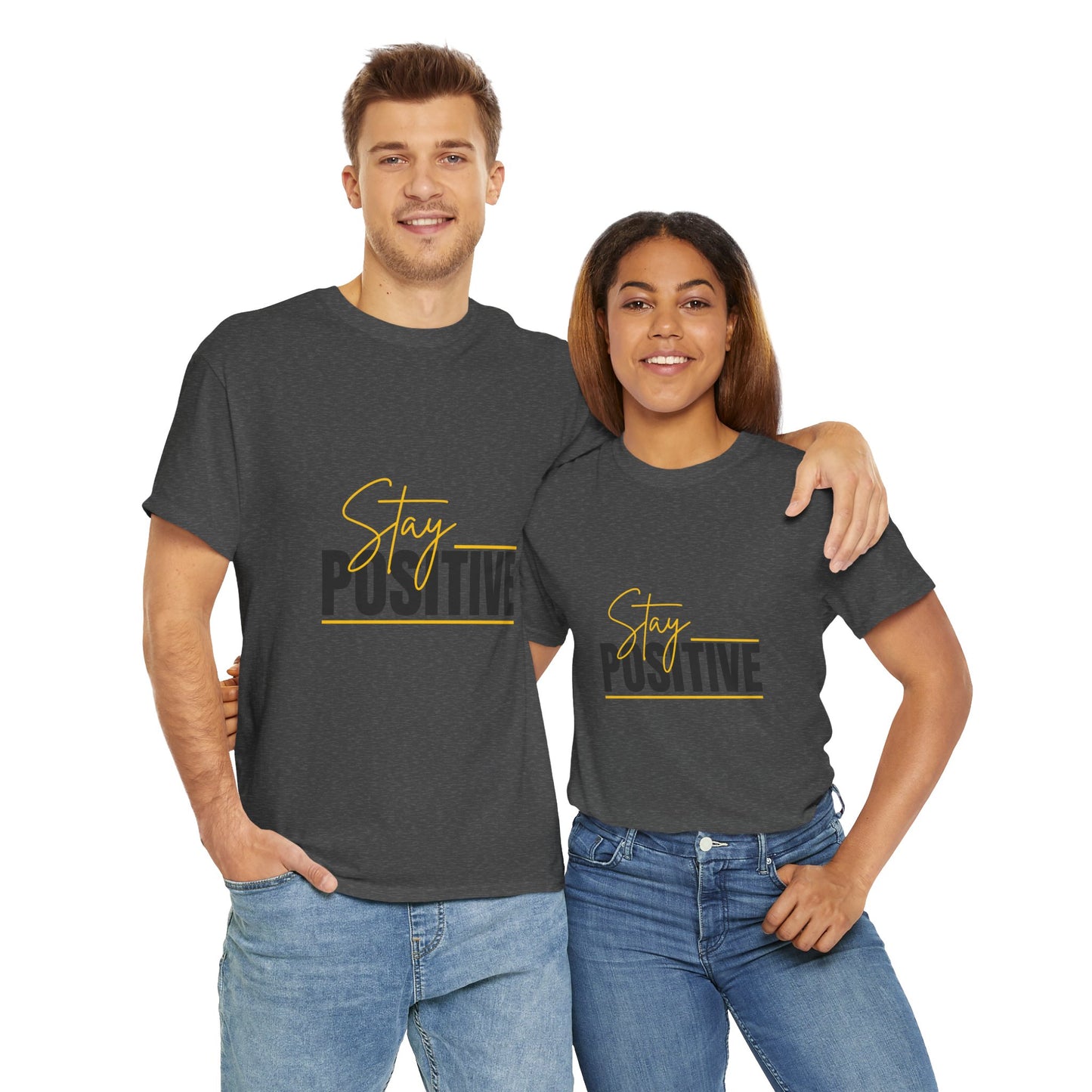 Stay Positive Unisex Tee, Motivational T-Shirt, Inspirational Apparel, Gift for Friends, Positive Vibes Shirt