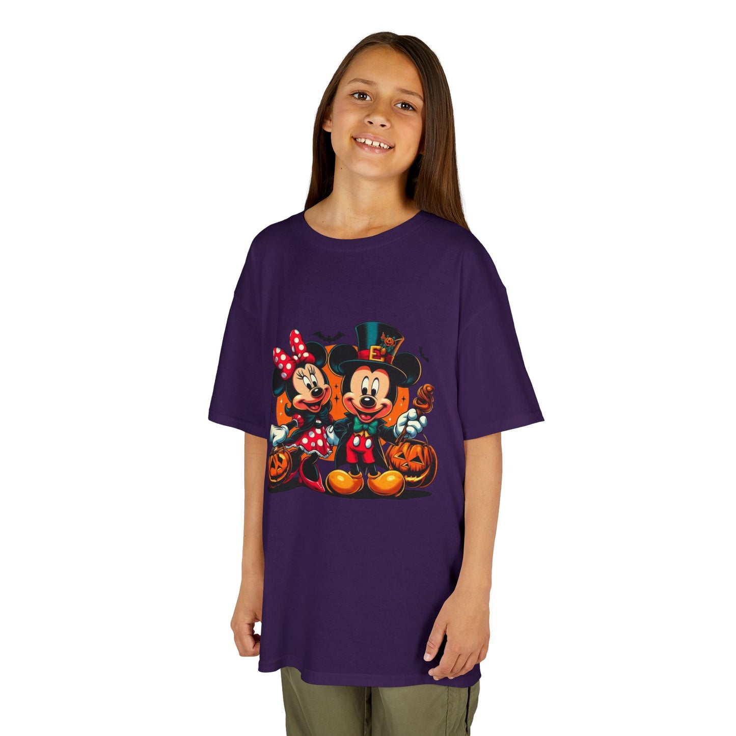 Mickey & Minnie Halloween Kids Tee, Spooky T-Shirt, Pumpkin Costume Top, Trick or Treat Shirt, Fun Kids Halloween Apparel