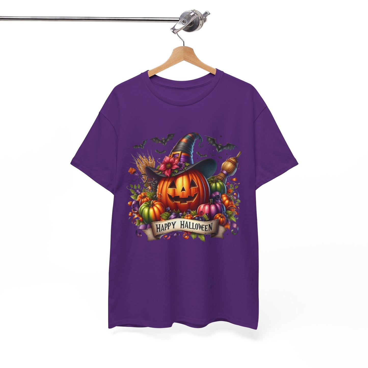 Happy Halloween Unisex Tee, Cozy Halloween Shirt, Pumpkin Graphic Tee, Fall Fashion, Casual Halloween Apparel, Gifts for Halloween Lovers