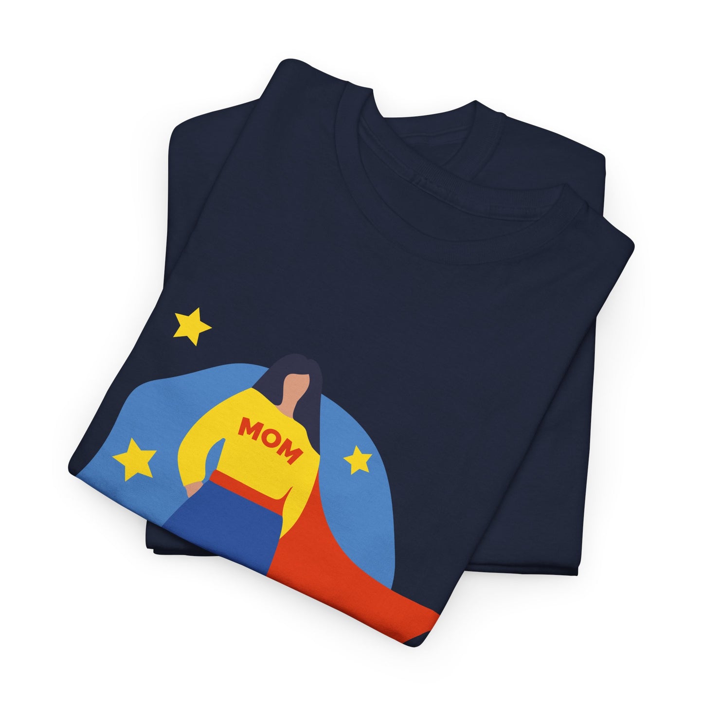 Super Mom Unisex Heavy Cotton Tee, Gift for Moms, Mother's Day Tee, Family Gathering Shirt, Casual Wear, Fun Graphic T-Shirt