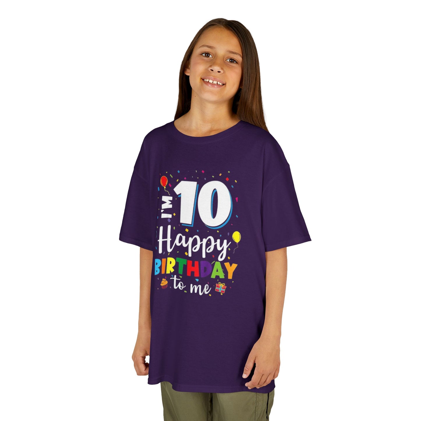 Kids Birthday Tee, Fun Birthday Shirt for Kids, 10th Birthday Party Gift, Colorful Celebration Top, Playful Kidswear