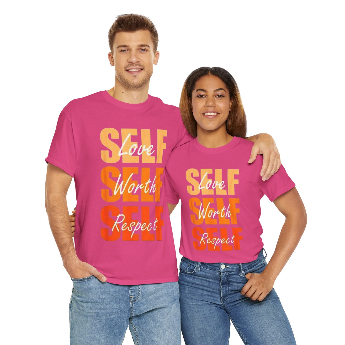 Motivational Unisex Tee: Love Self Worth Respect, Positive Affirmation T-Shirt, Gift for Encouragement, Self-Care Apparel, [...]