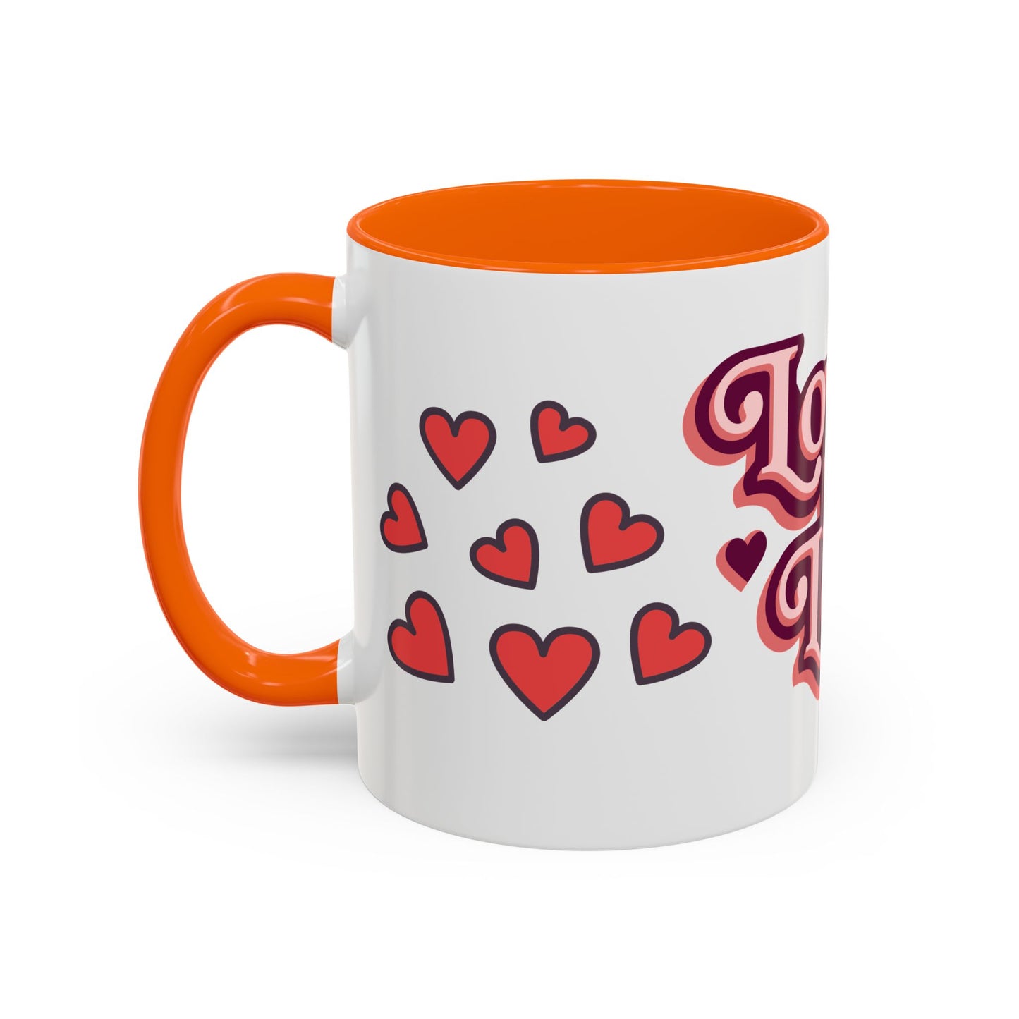 Love is Love Accent Coffee Mug | Cute Gift for Friends, LGBTQ+ Pride, Valentine's Day, Home Decor, Heart Design