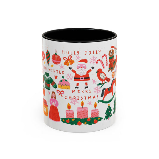 Festive Holiday Coffee Mug, Merry Christmas Mug, Winter Drinkware, Cute Santa Cup, Gift for Coffee Lovers, Holiday Decor