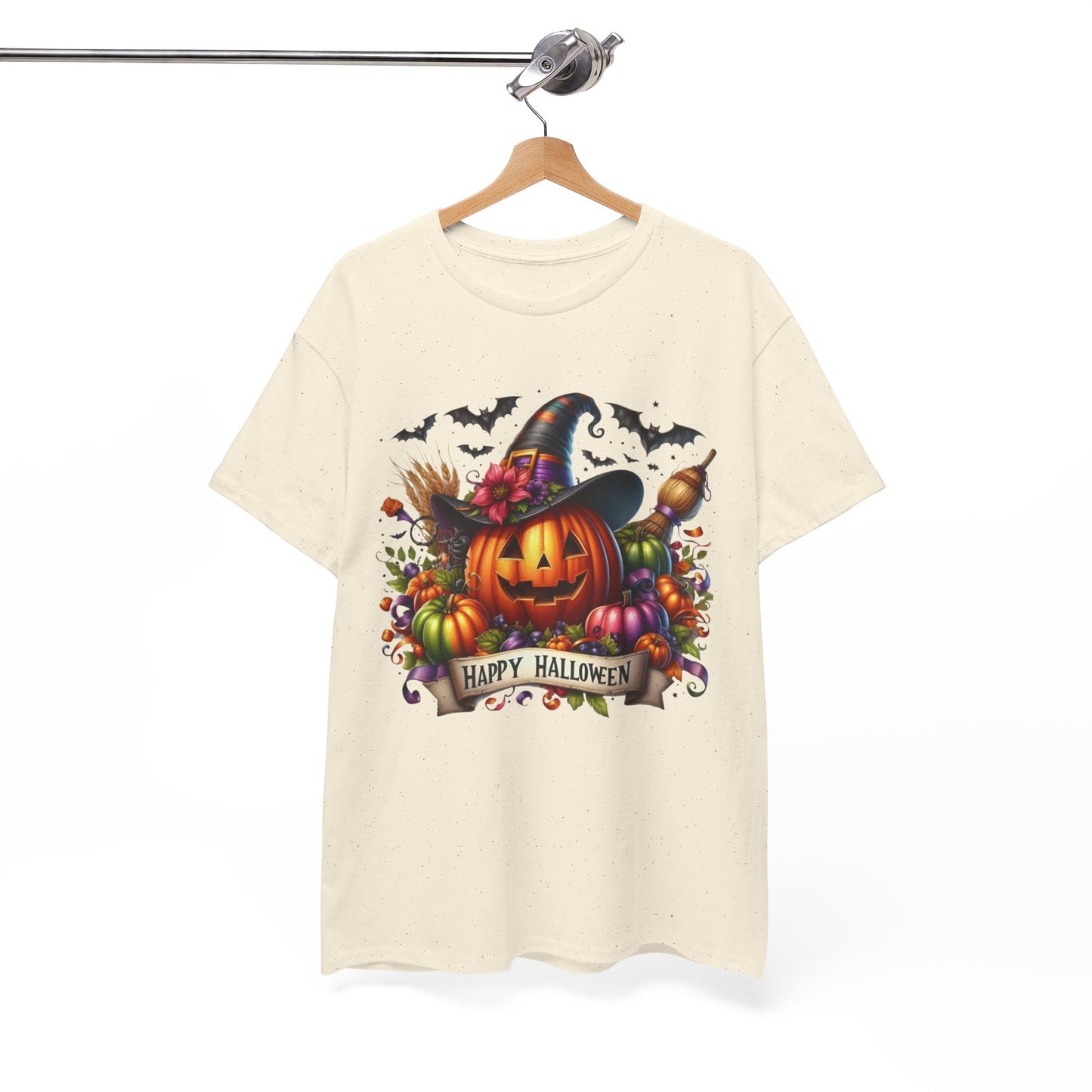 Happy Halloween Unisex Tee, Cozy Halloween Shirt, Pumpkin Graphic Tee, Fall Fashion, Casual Halloween Apparel, Gifts for Halloween Lovers