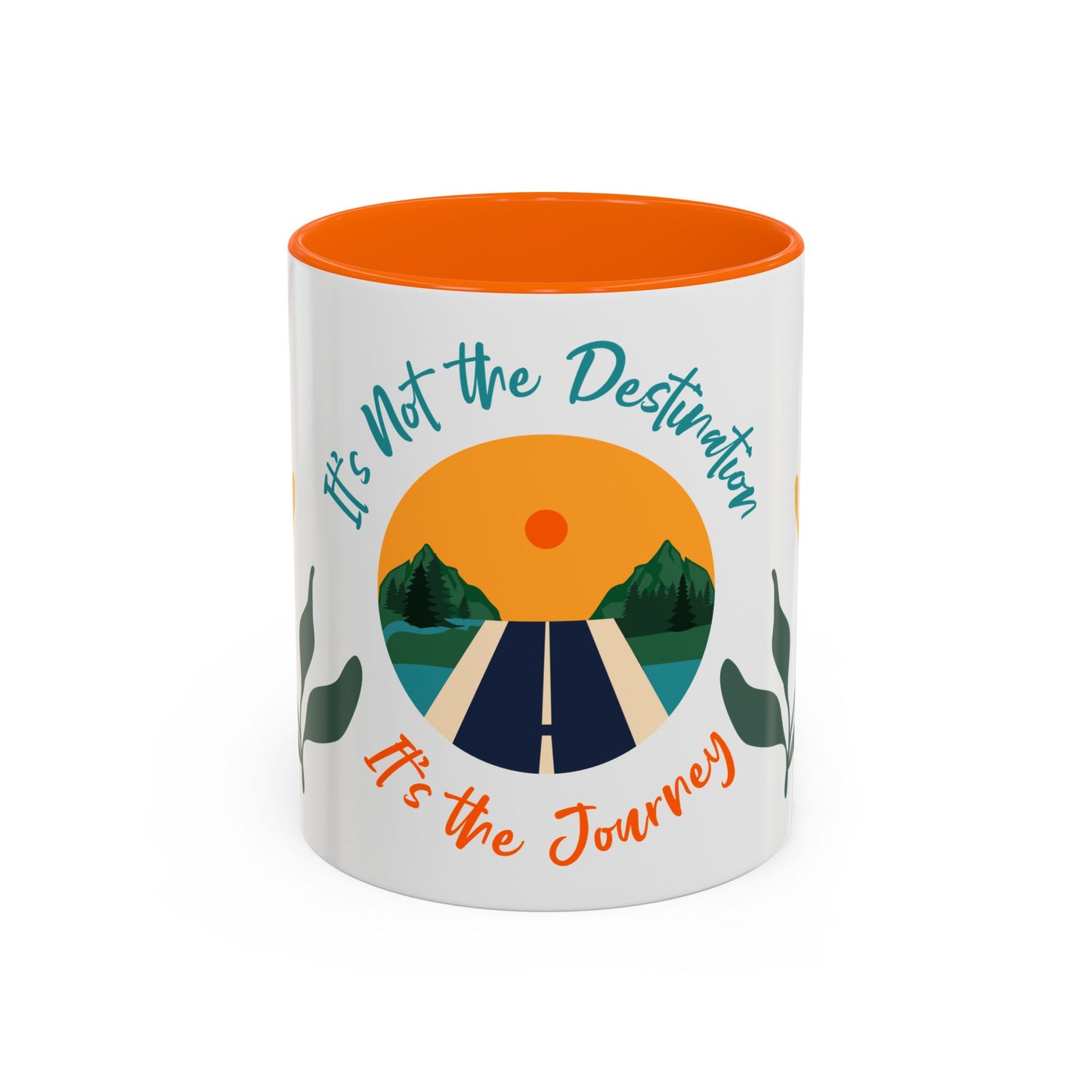 Journey Coffee Mug - Inspirational Accent Mug for Travelers, Road Trip Gift, Motivational Drinkware, Adventure Mug, Nature Coffee Cup