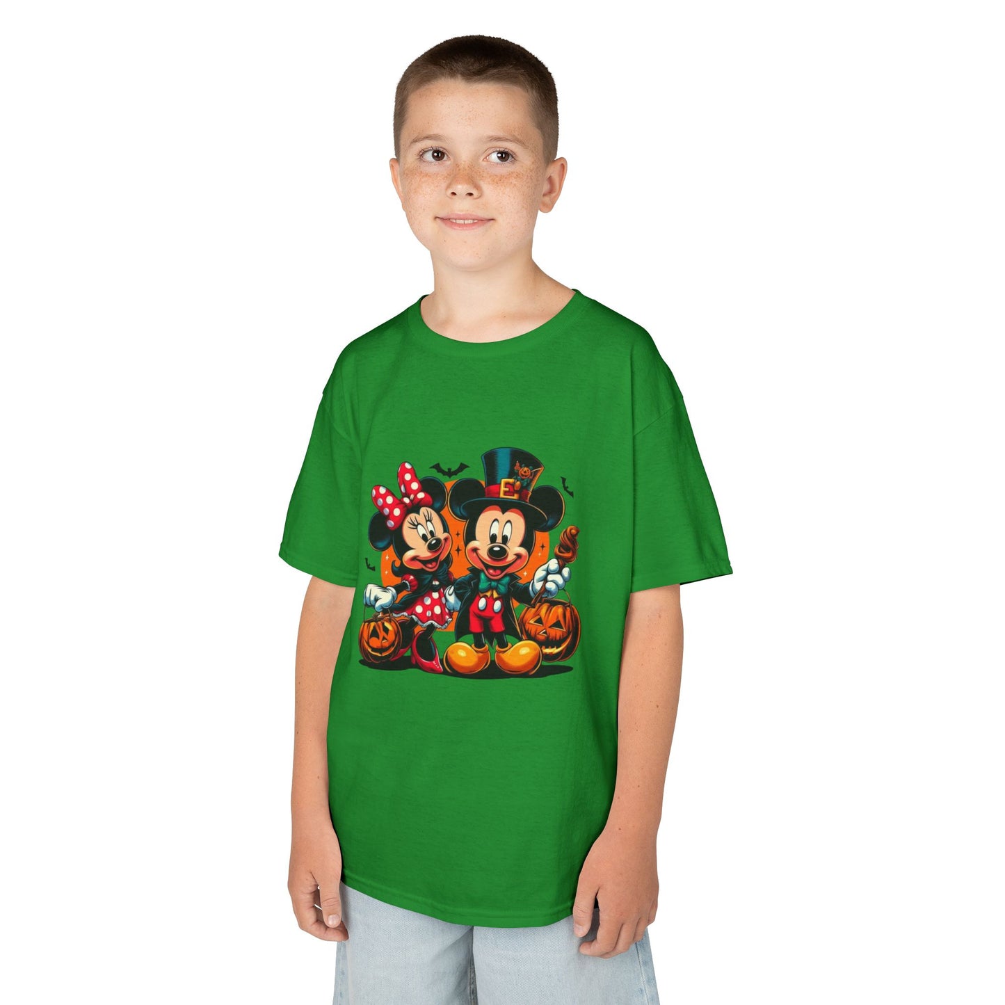 Mickey & Minnie Halloween Kids Tee, Spooky T-Shirt, Pumpkin Costume Top, Trick or Treat Shirt, Fun Kids Halloween Apparel