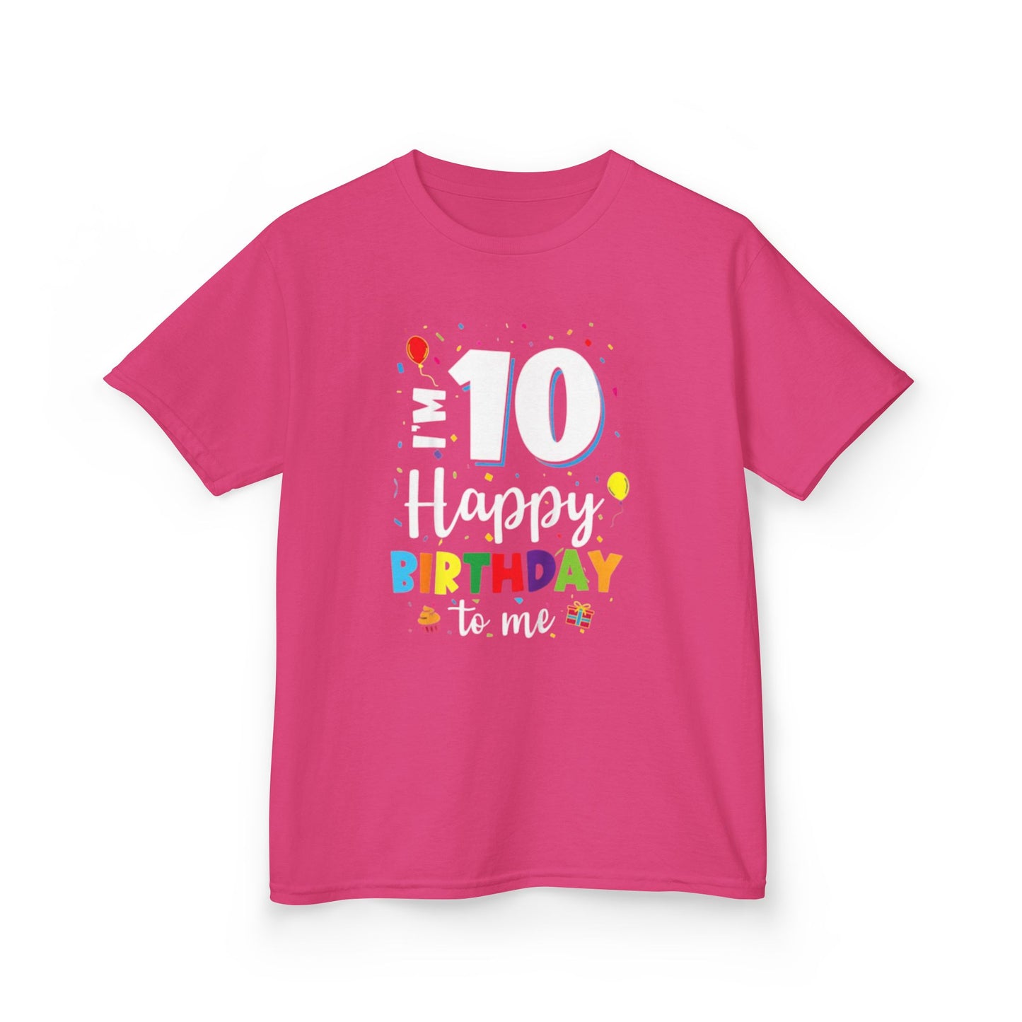 Kids Birthday Tee, Fun Birthday Shirt for Kids, 10th Birthday Party Gift, Colorful Celebration Top, Playful Kidswear