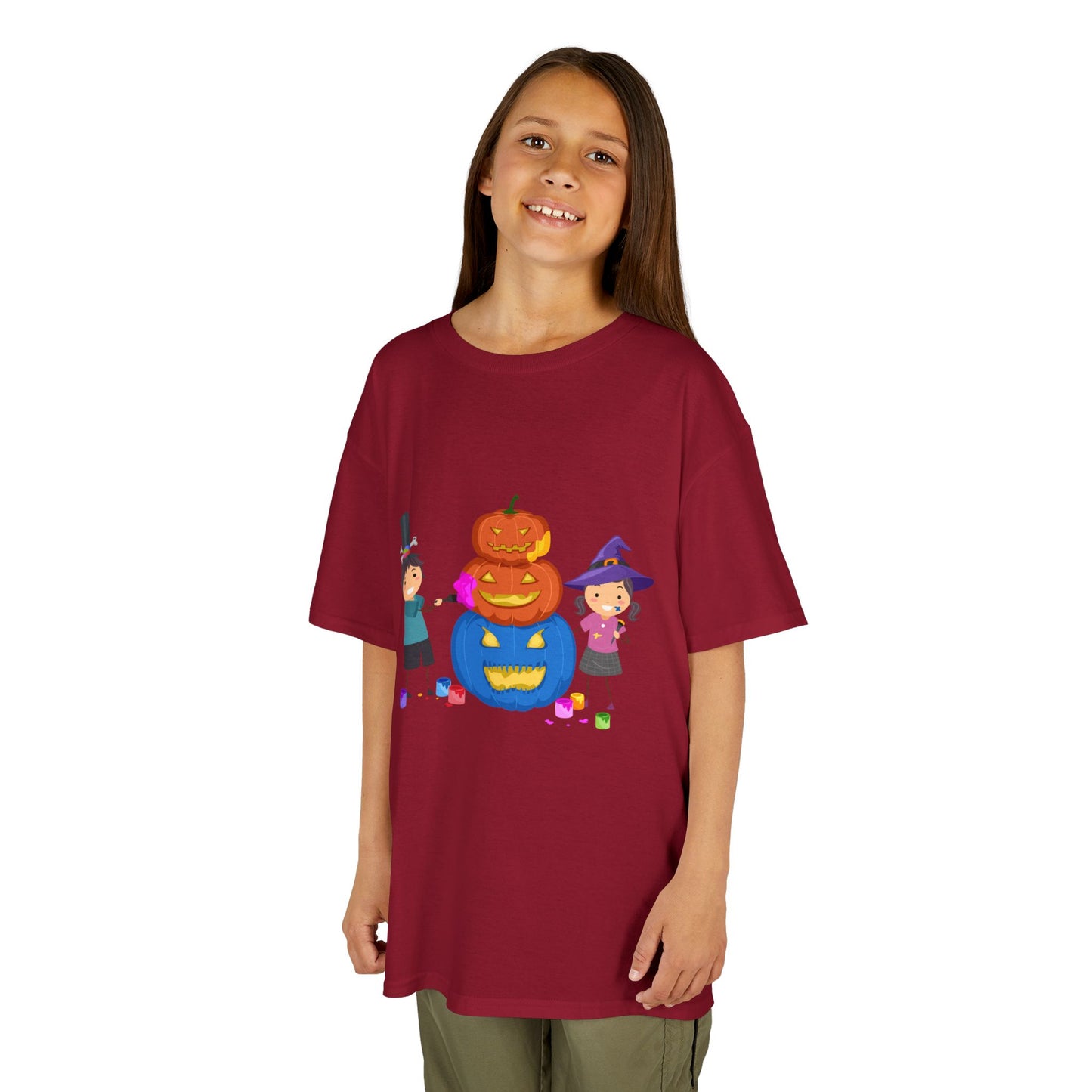 Kids Halloween Tee with Pumpkin Design, Fun Kids Shirt, Halloween Costume Top, Trick or Treat Tee, Spooky Season Apparel, Kid's Party Outfit