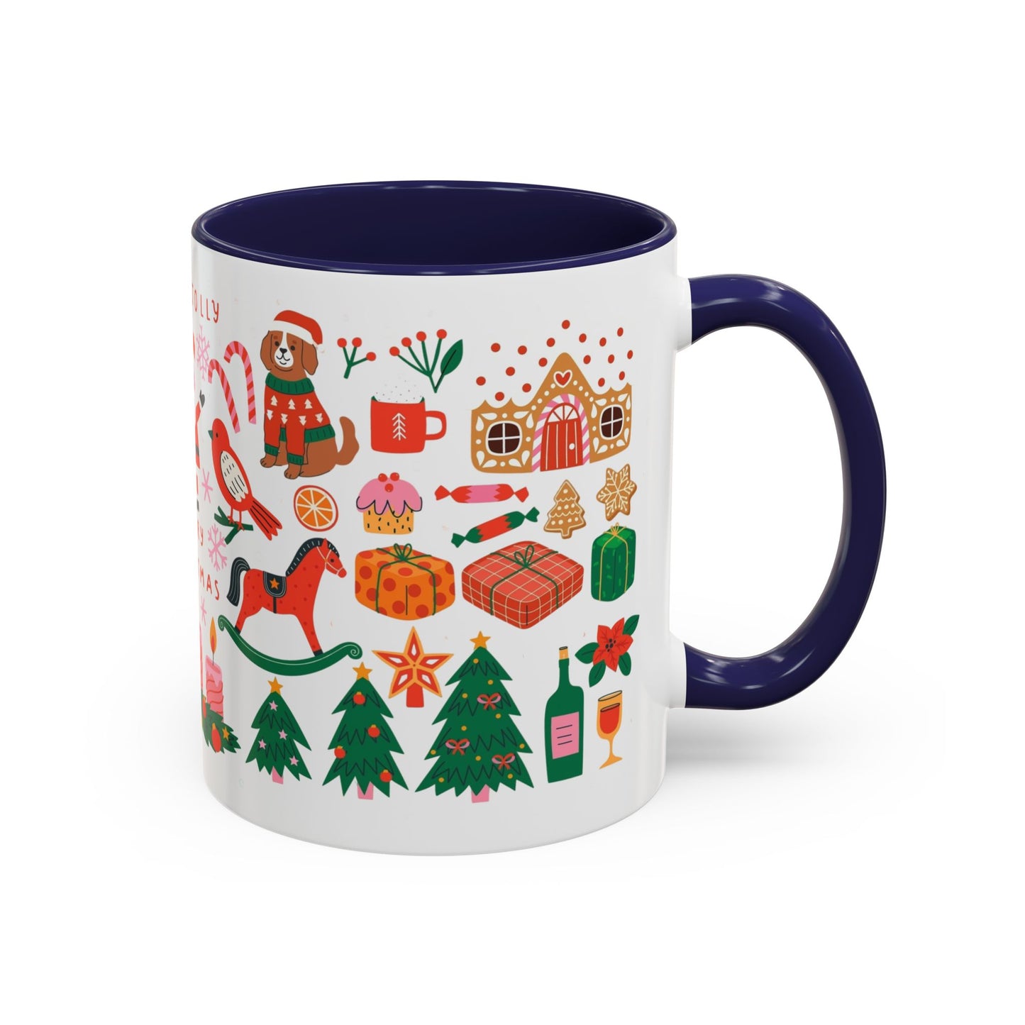 Festive Holiday Coffee Mug, Merry Christmas Mug, Winter Drinkware, Cute Santa Cup, Gift for Coffee Lovers, Holiday Decor