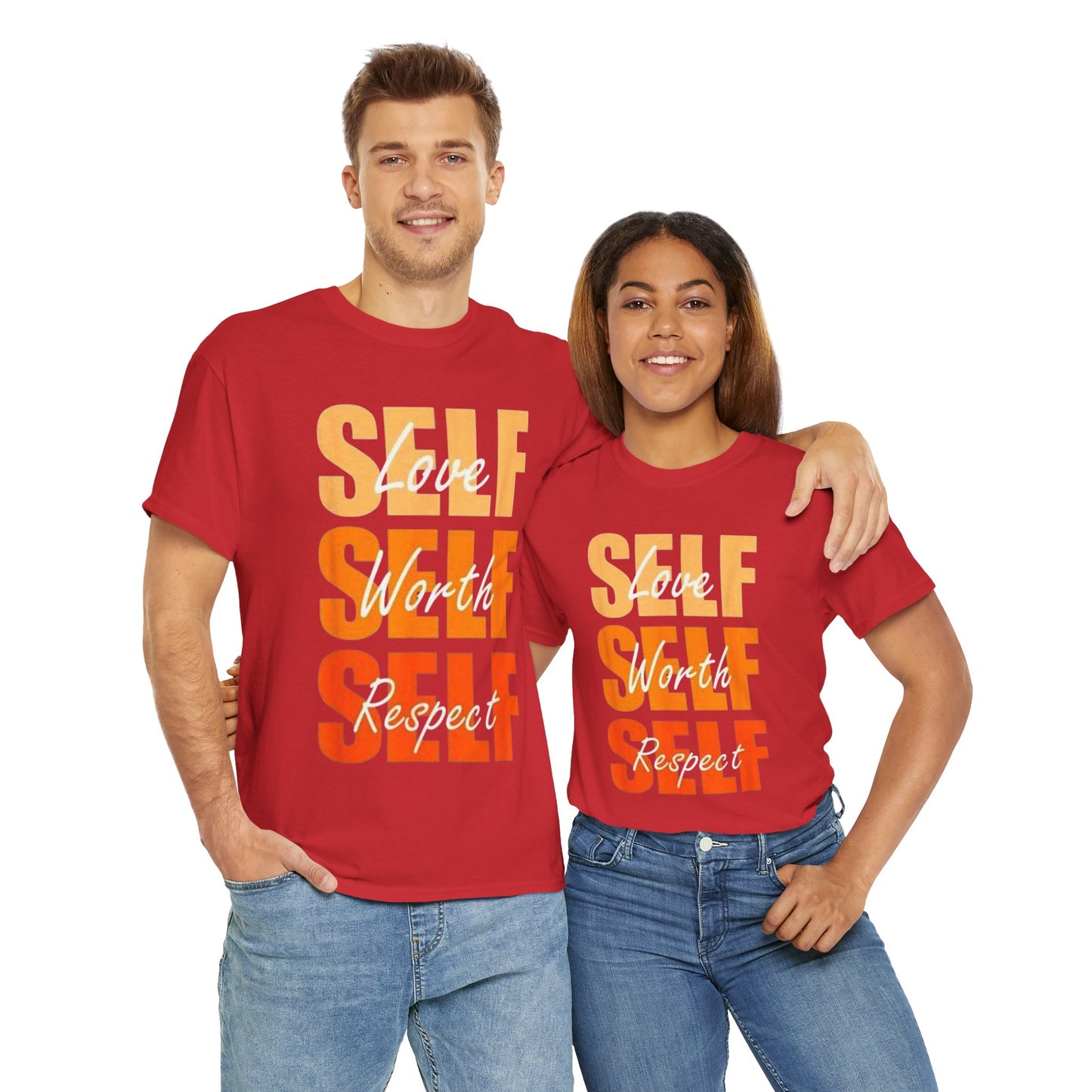 Motivational Unisex Tee: Love Self Worth Respect, Positive Affirmation T-Shirt, Gift for Encouragement, Self-Care Apparel, [...]